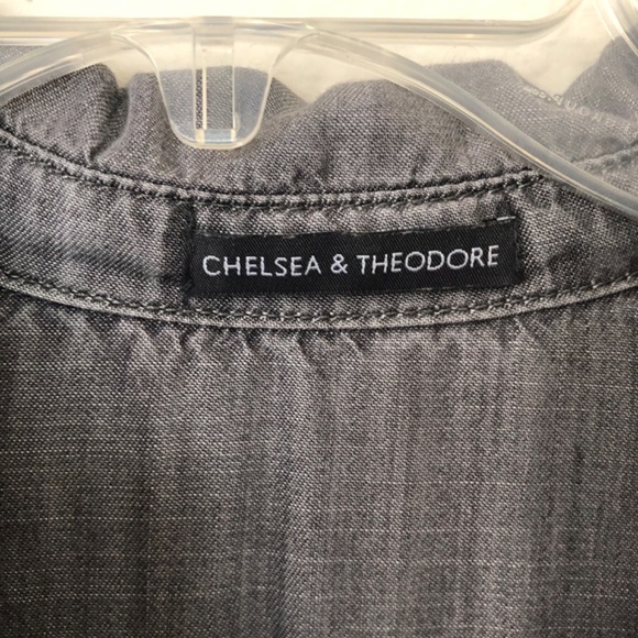 Grey pocketed tincel dress with 1 quarter sleeves - Picture 5 of 7